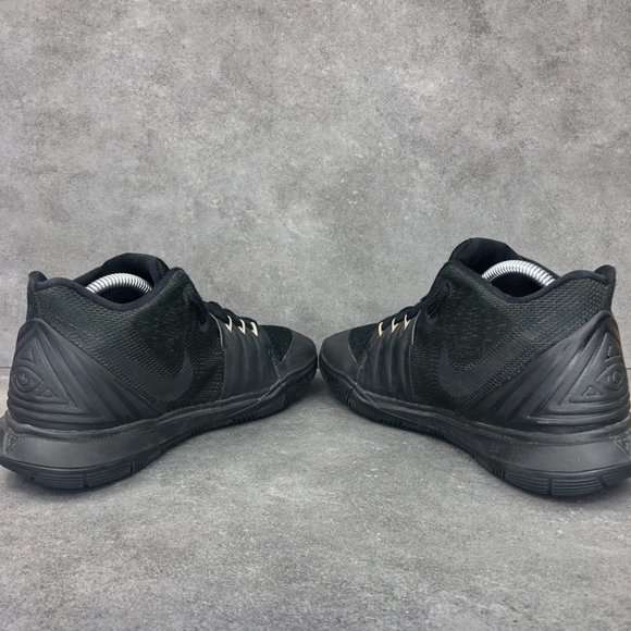 Nike GS Kyrie 5 High Top Sneakers, AQ2456-016, Black Red, Youth 6 - Picture 6 of 9